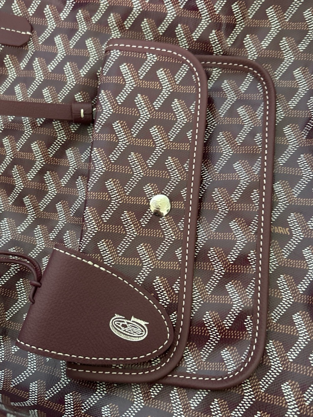Goyard Saint Louis GM Tote Bag Bordeaux Burgundy Red w/ Matching Pouch - Picture 2 of 4
